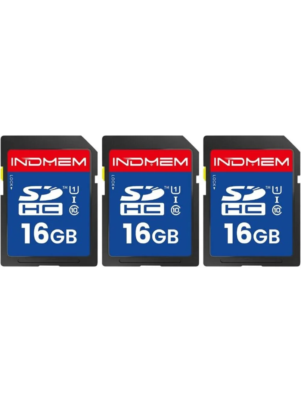 16GB SD Card Pack of 3 - High-Speed Class 10 Memory Cards for 4K Video & Cameras